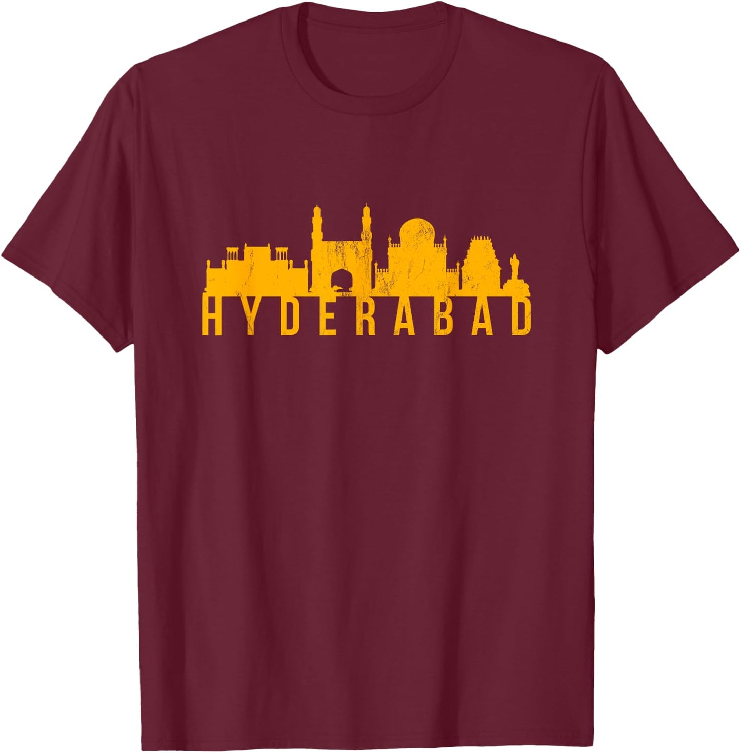 Hyderabad T Shirt Clothes Adult Teen Kids Apparel Top Beach T-Shirt - T-Shirt | Maroon