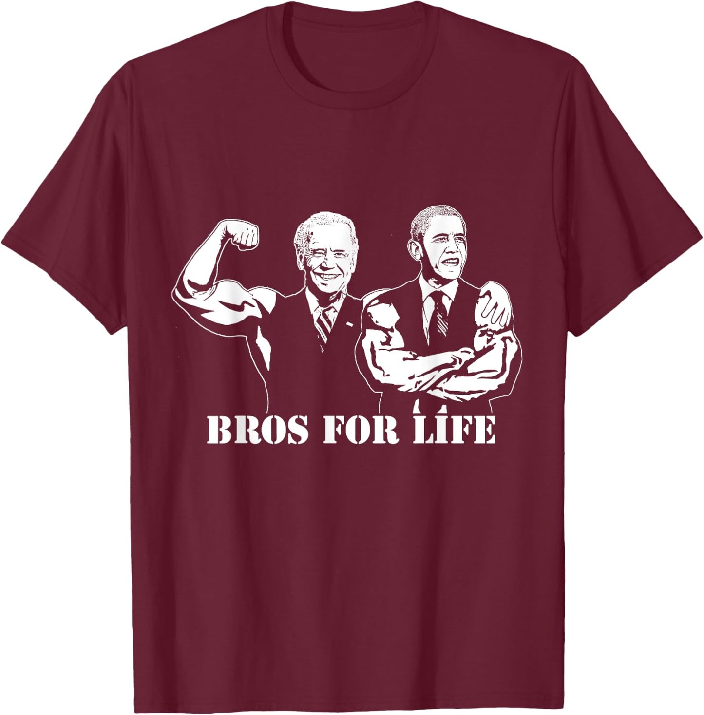 Obama and Biden Funny Fitness Shirt T-Shirt - T-Shirt | Maroon