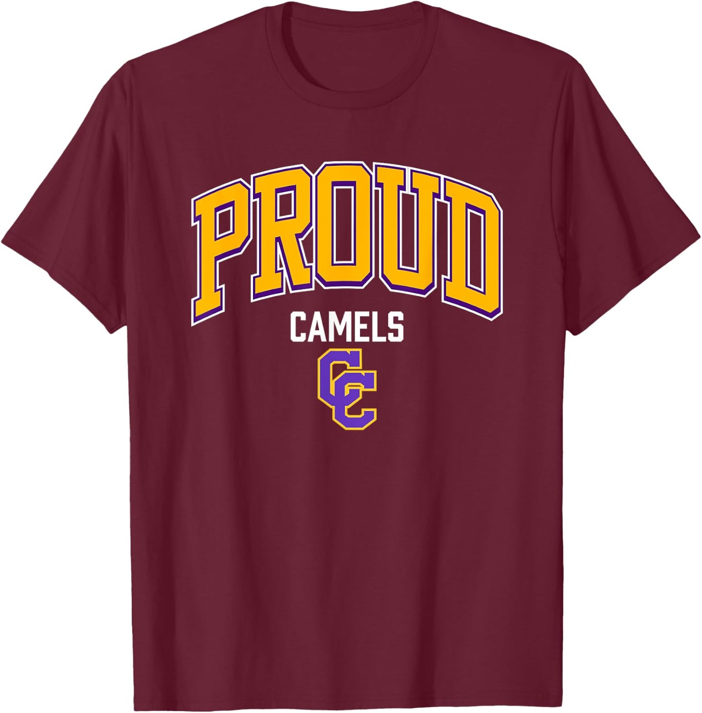 Campbell County Camels Logo Proud HS T-Shirt - T-Shirt | Maroon