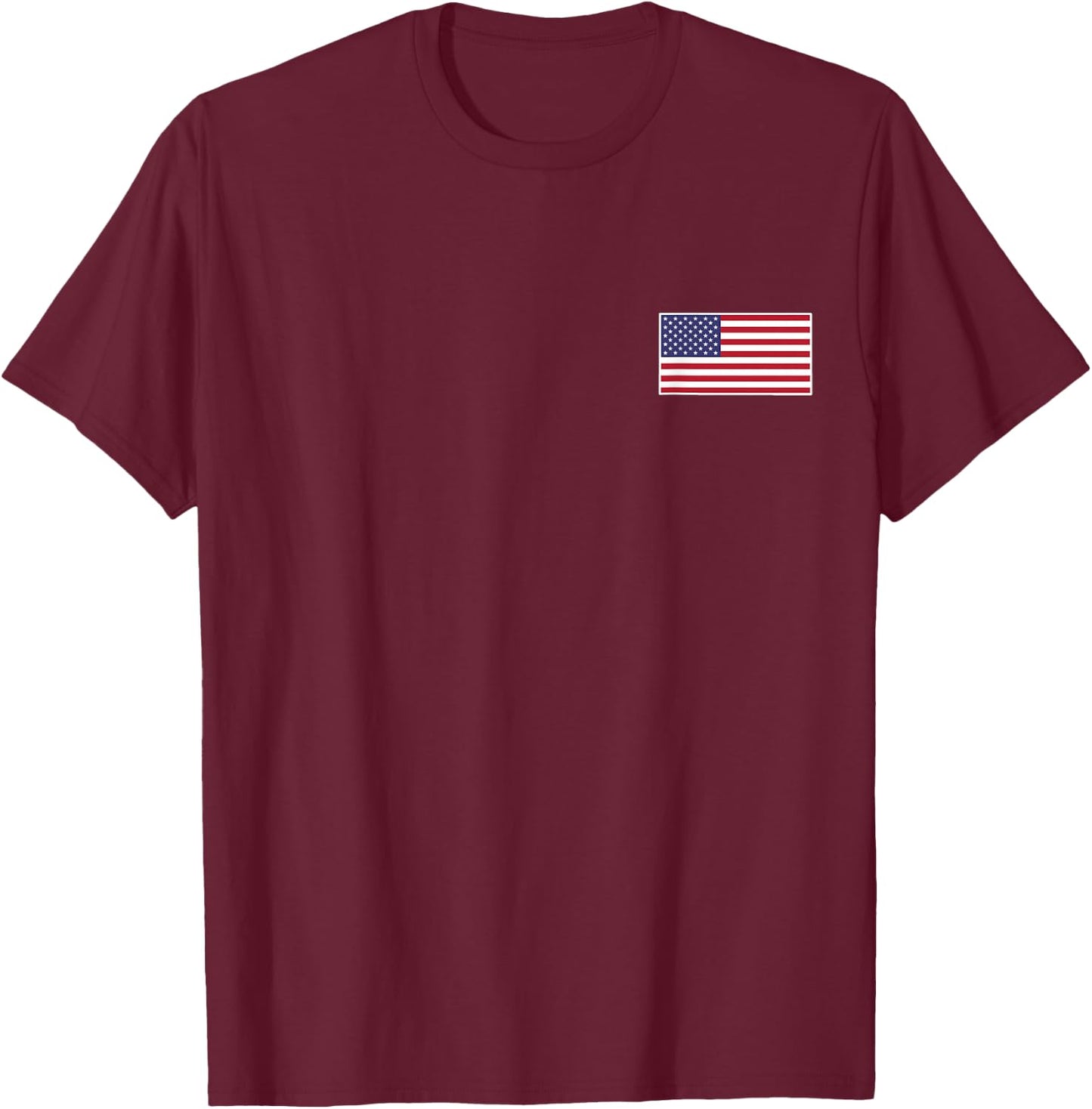 US American Flag Cool Patriotic USA Flags Men Women T-Shirt - T-Shirt | Maroon