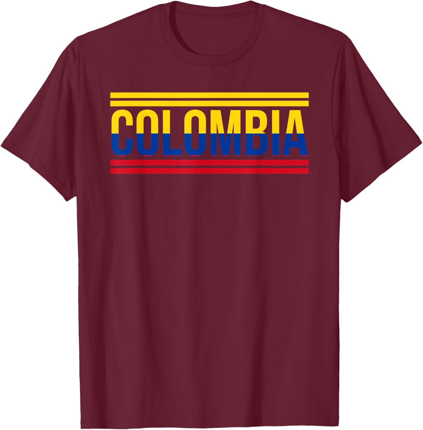 Colombia - Colombian Flag Shirt | Sport Soccer Football Gift T-Shirt - T-Shirt | Maroon