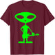 Alien Bassist Funny Bass Guitar Player T-Shirt - T-Shirt | Maroon
