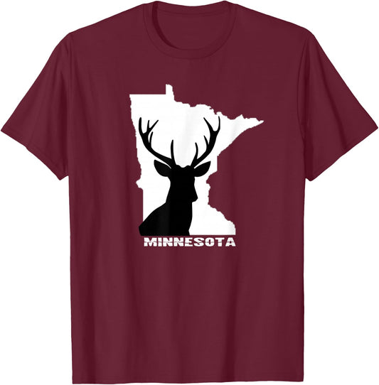 Minnesota Deer Hunting Gear Big Buck Hunt T-Shirt - T-Shirt | Maroon