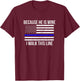 American Flag Police Officer Wife Gift Shirt Girlfriend T-Shirt - T-Shirt | Maroon