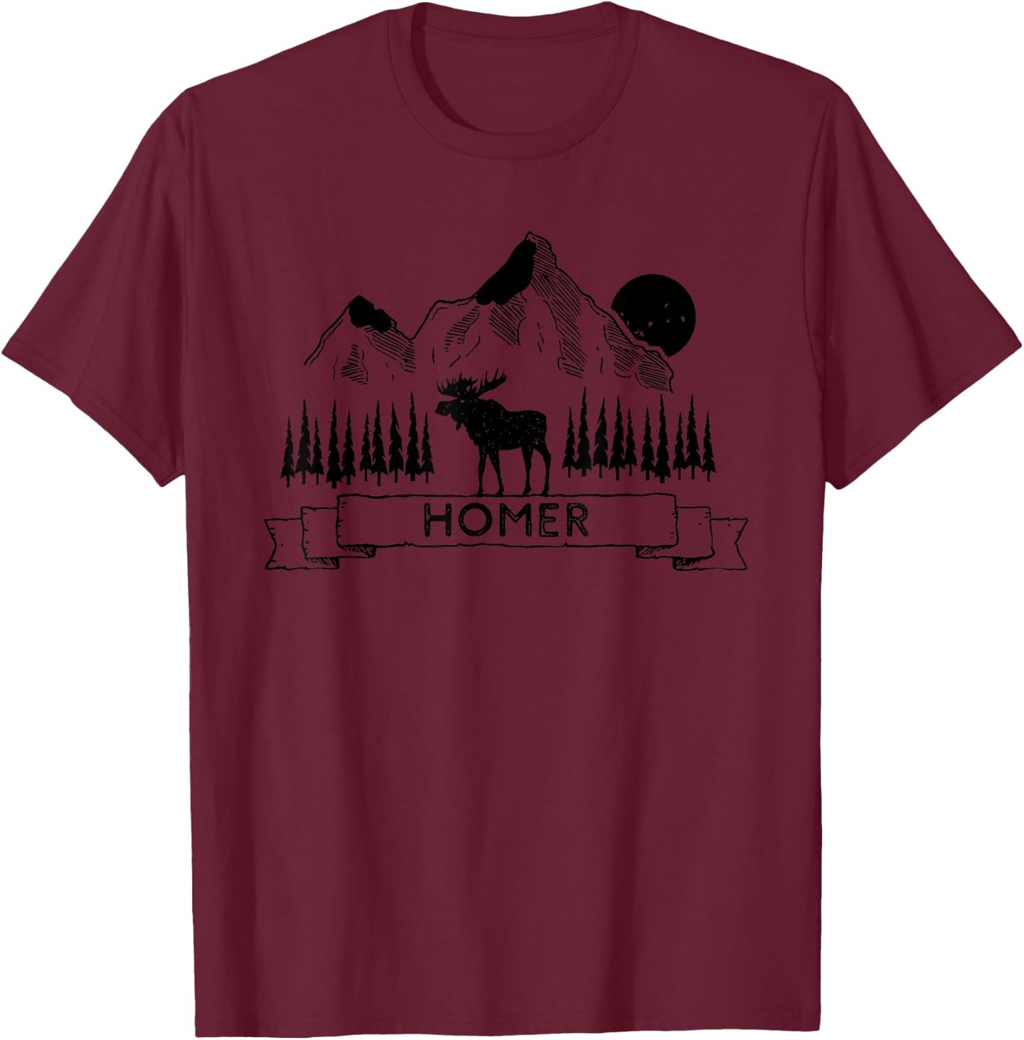 Homer Alaska Shirt Men Women | Homer Alaska Souvenir Gift T-Shirt - T-Shirt | Maroon