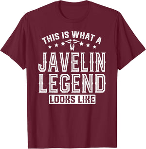 Funny Javelin What A Legend Looks Like T-Shirt - T-Shirt | Maroon
