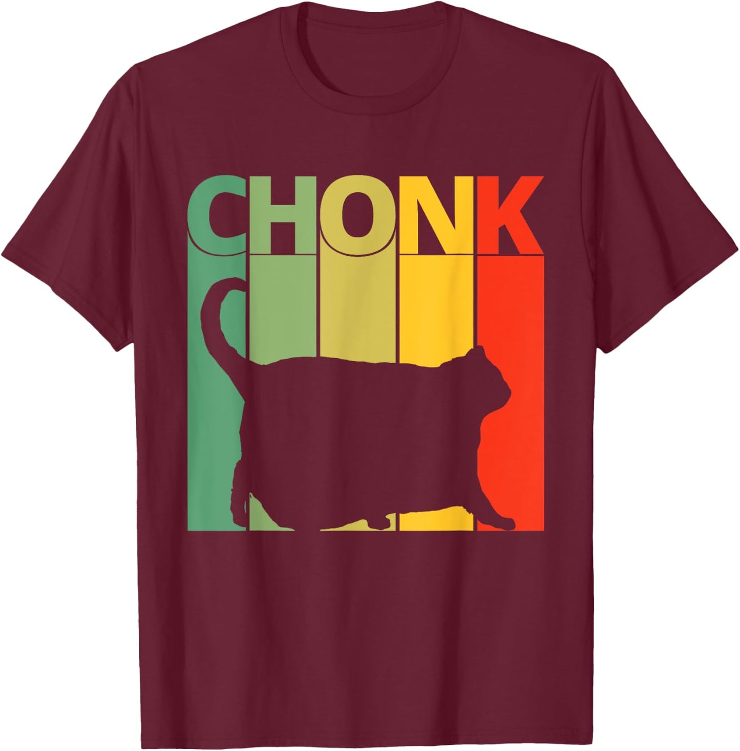 Chonk Cat Meme Shirt | Funny Chonk Big Chungus Shirt Men Women Girls Kids T-Shirt - T-Shirt | Maroon