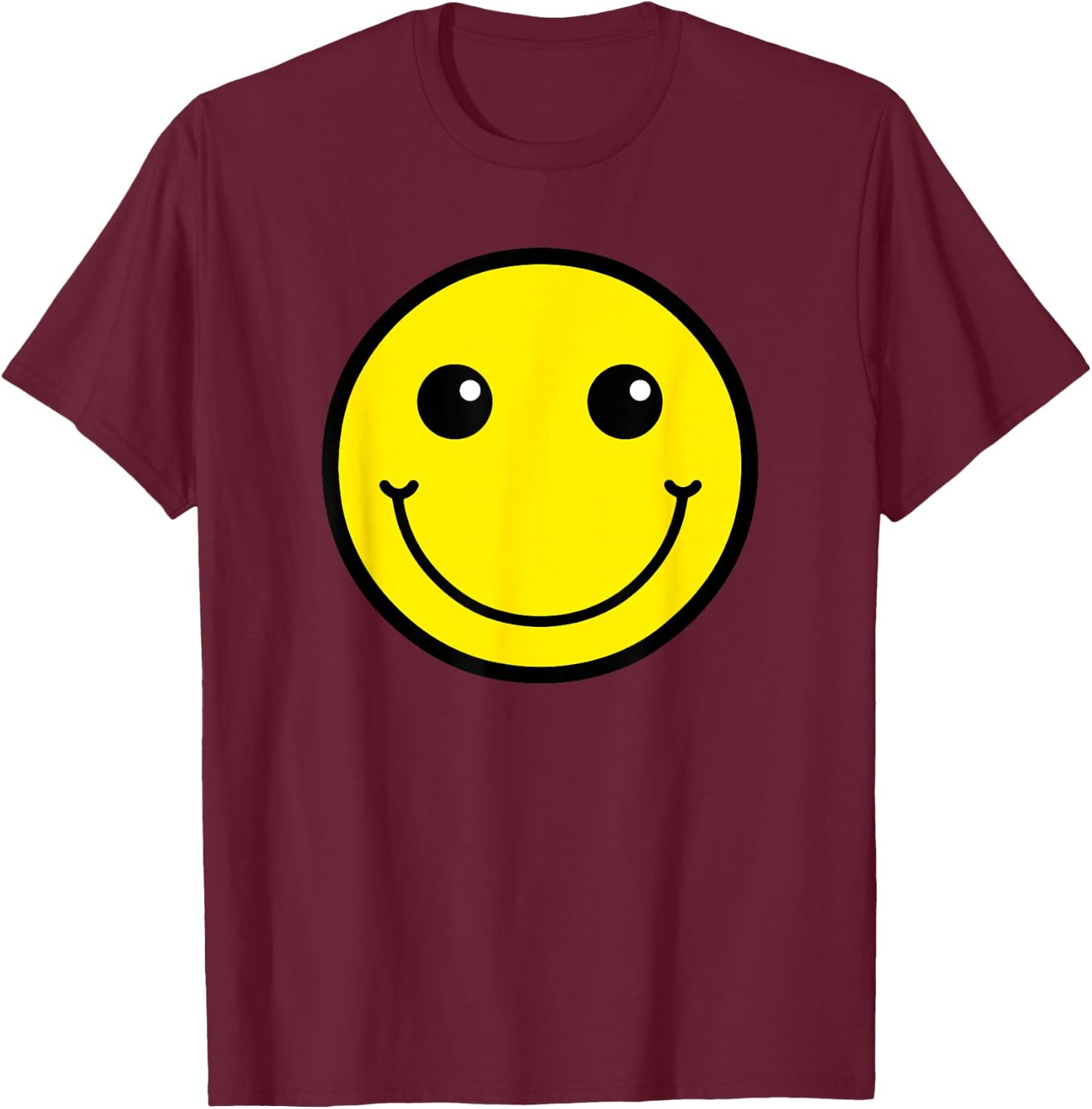 Happy Face fun design great for School T-Shirt - T-Shirt | Maroon