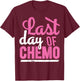 Cancer Survivor | LAST DAY OF CHEMO Survivor Shirt T-Shirt - T-Shirt | Maroon