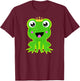Frog Prince Crown Cute Fairy Tale Graphic Boys Girls Kids T-Shirt - T-Shirt | Maroon