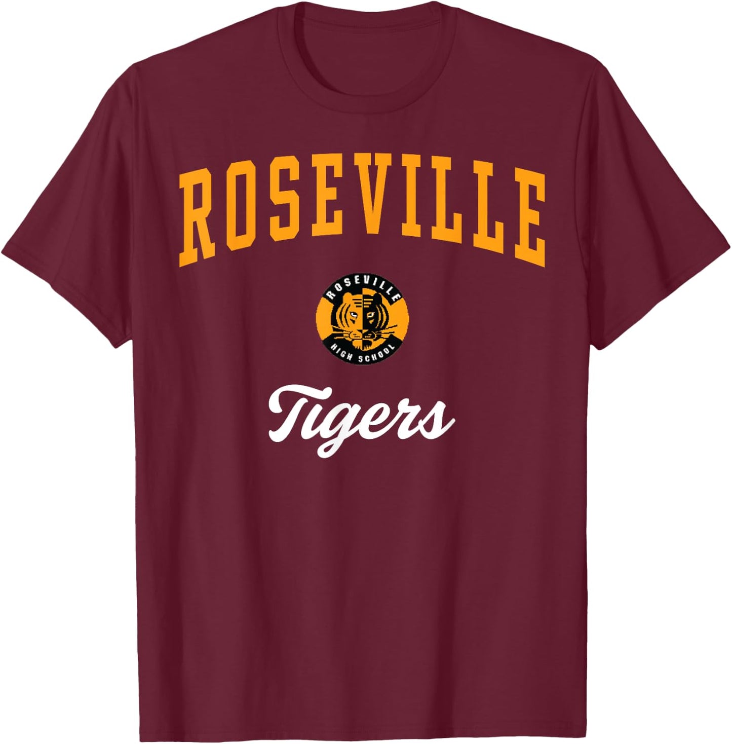 Roseville High School Tigers C3 T-Shirt - T-Shirt | Maroon