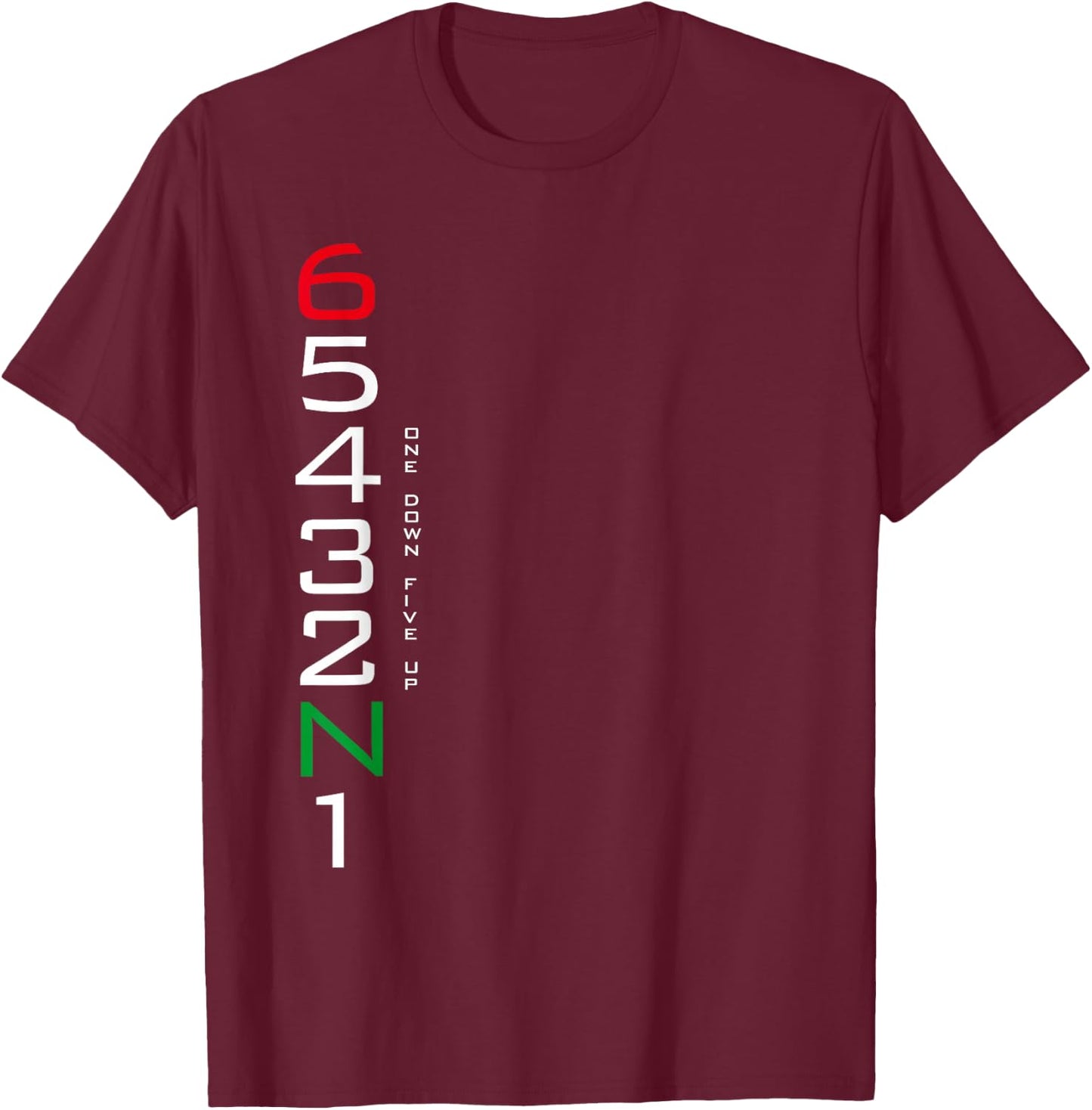 One Down Five Up T-Shirt - T-Shirt | Maroon