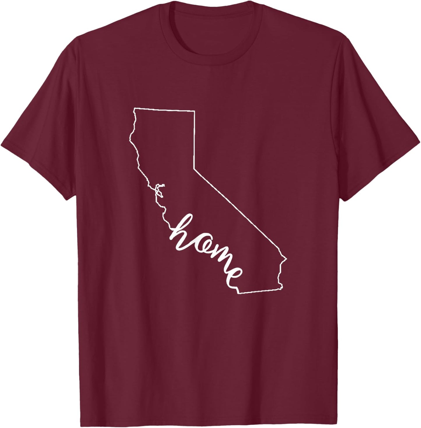 California Native Home Love T-Shirt - T-Shirt | Maroon