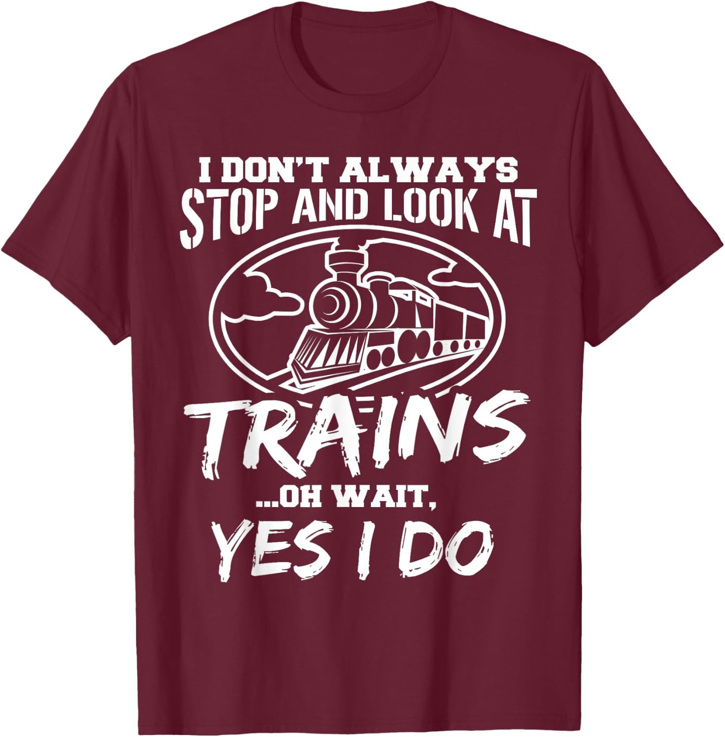 Train Trains Models Conductor T-Shirt - T-Shirt | Maroon