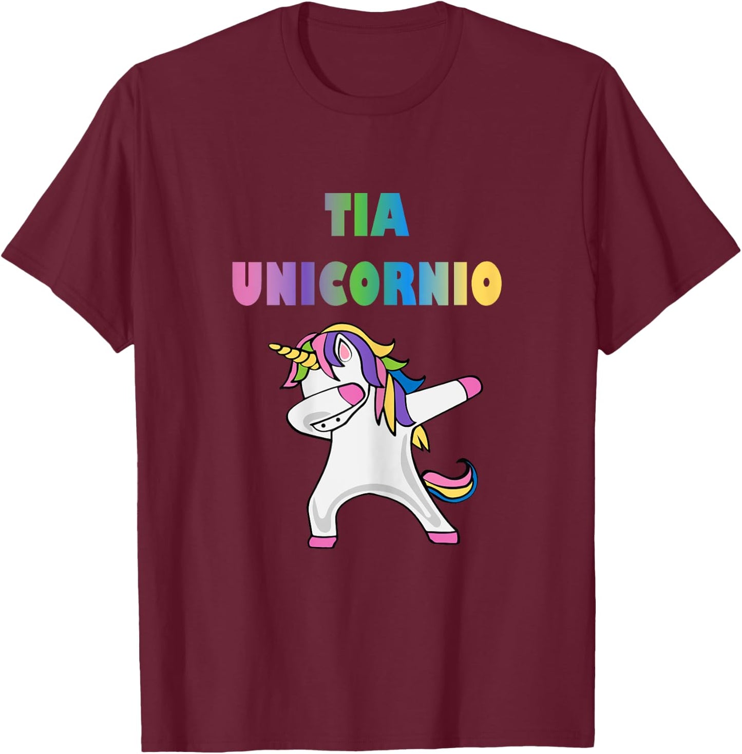 Playeras de Unicornio para Familia - Tia Unicornio T-Shirt - T-Shirt | Maroon