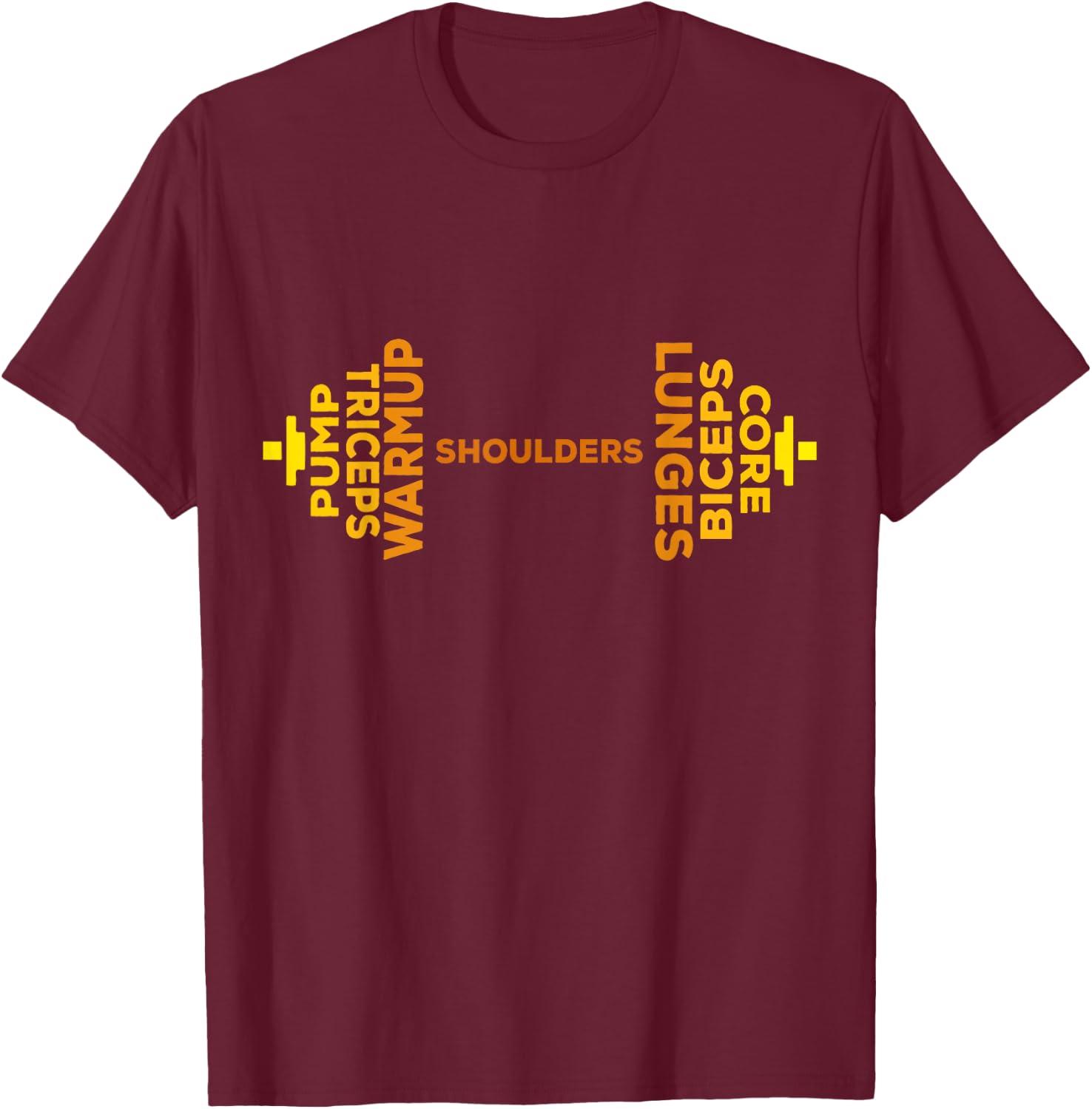 Pump Day Workout Weight Lifting Funny Gym T-Shirt - T-Shirt | Maroon