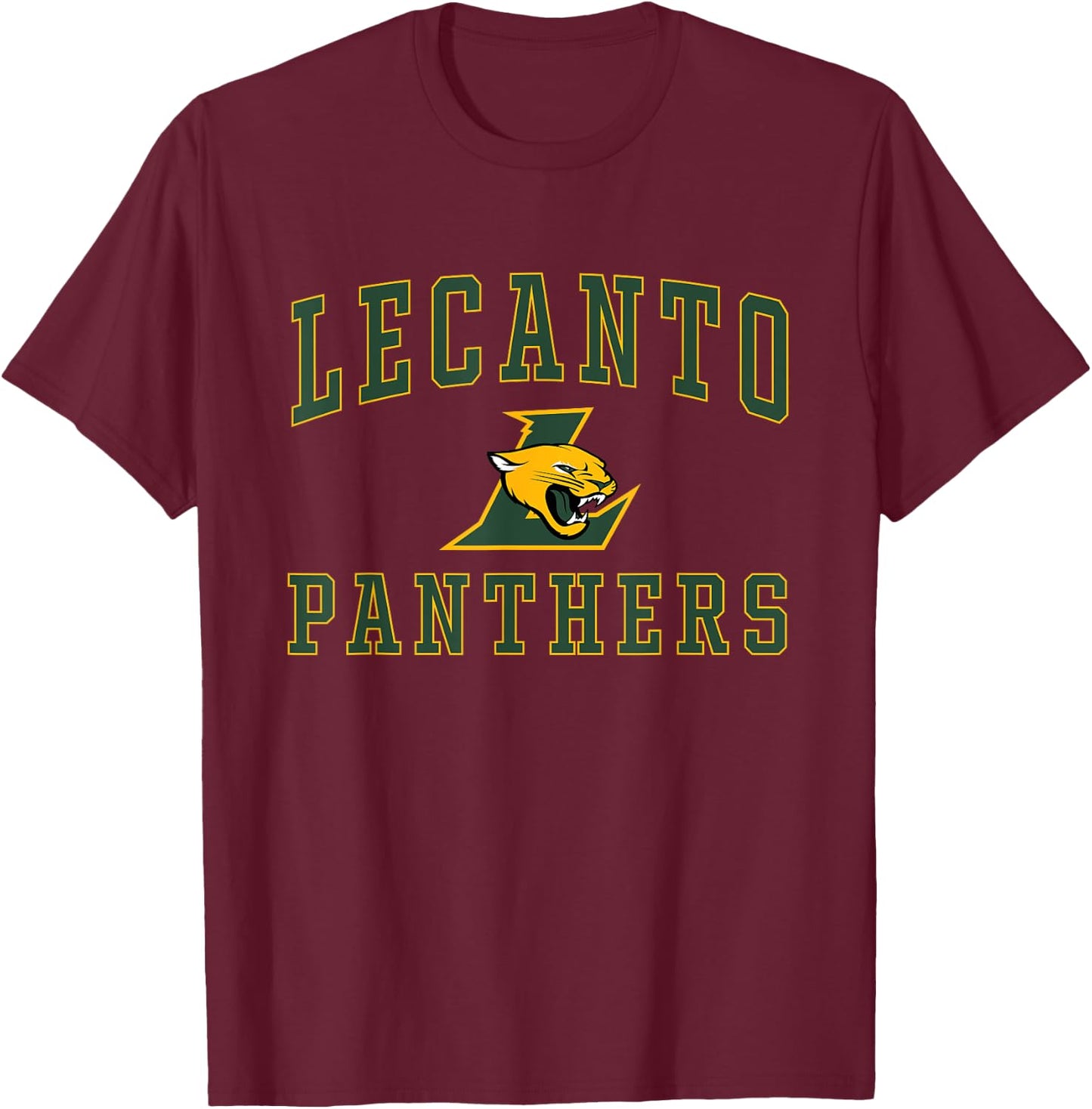 Lecanto High School Panthers C1 T-Shirt - T-Shirt | Maroon