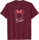Disney Minnie Mouse Bow Bride Wedding Small T-Shirt - T-Shirt | Maroon