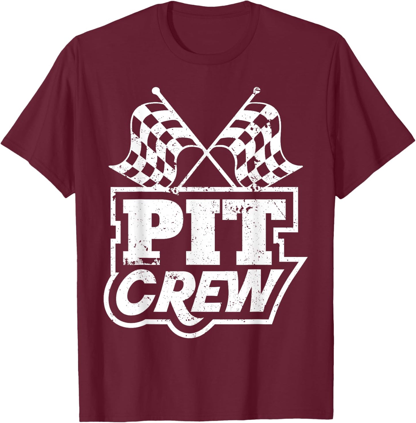 Pit Crew Raing Shirt, Racing , Race Car T-Shirt - T-Shirt | Maroon