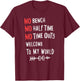 No Bench Half Time Outs Cross Country Runner Gift T-Shirt - T-Shirt | Maroon