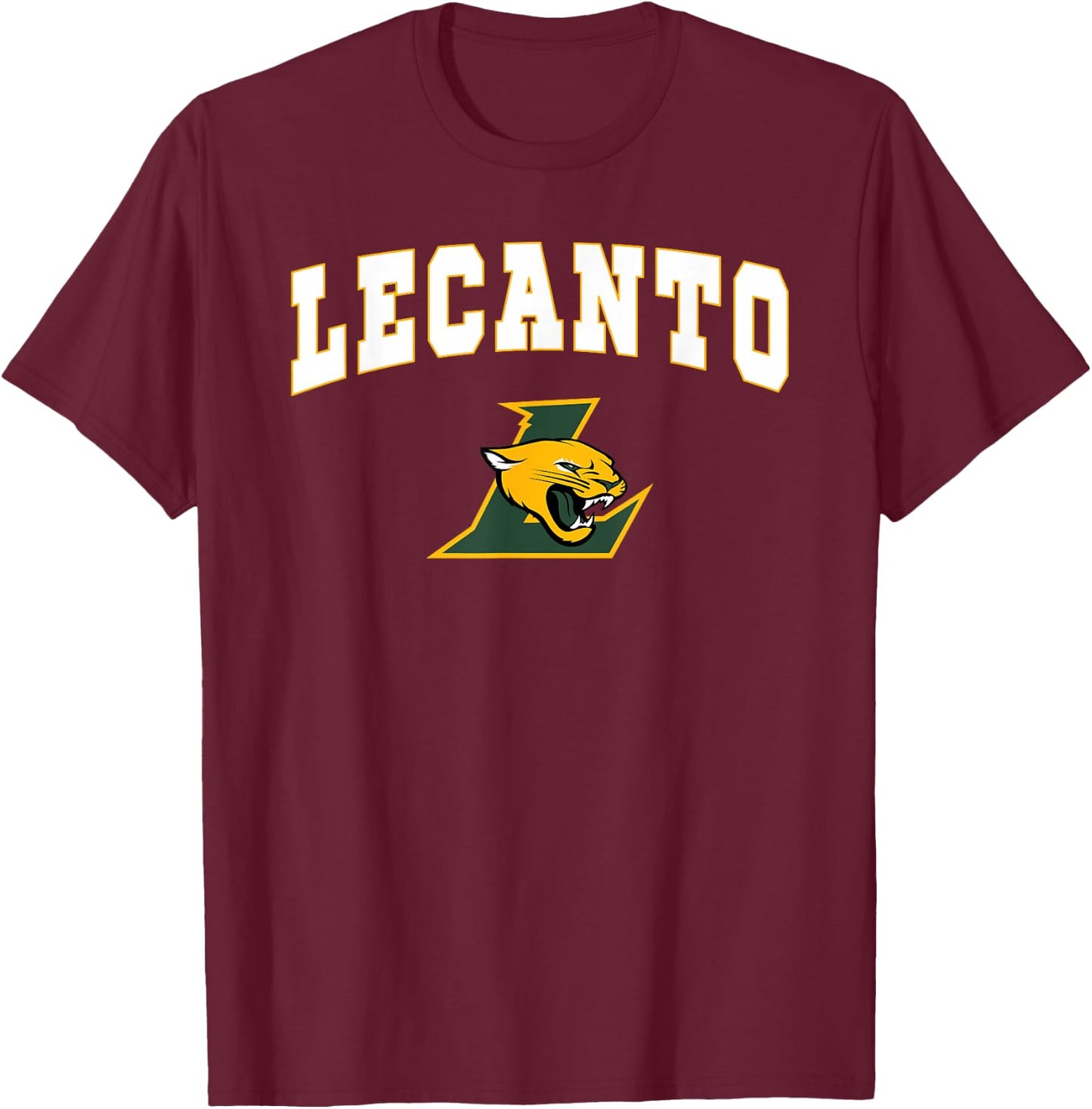Lecanto High School Panthers C2 T-Shirt - T-Shirt | Maroon