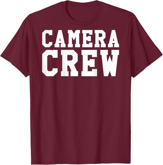 BACK ONLY Camera Crew TV Film Production Shirt T-Shirt - T-Shirt | Maroon