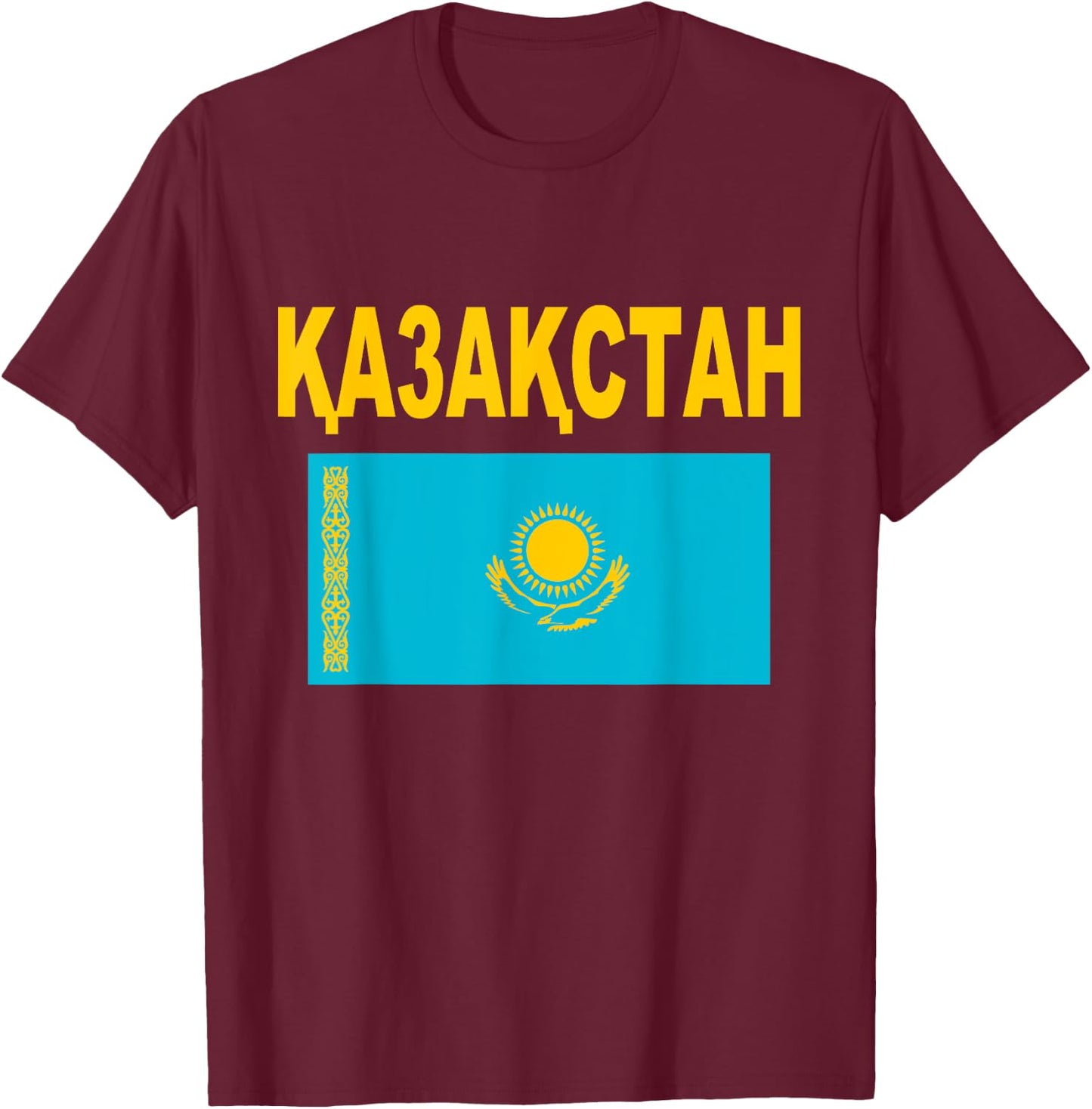 Kazakhstan Flag Cool Kazakh Flags Gift Women T-Shirt - T-Shirt | Maroon