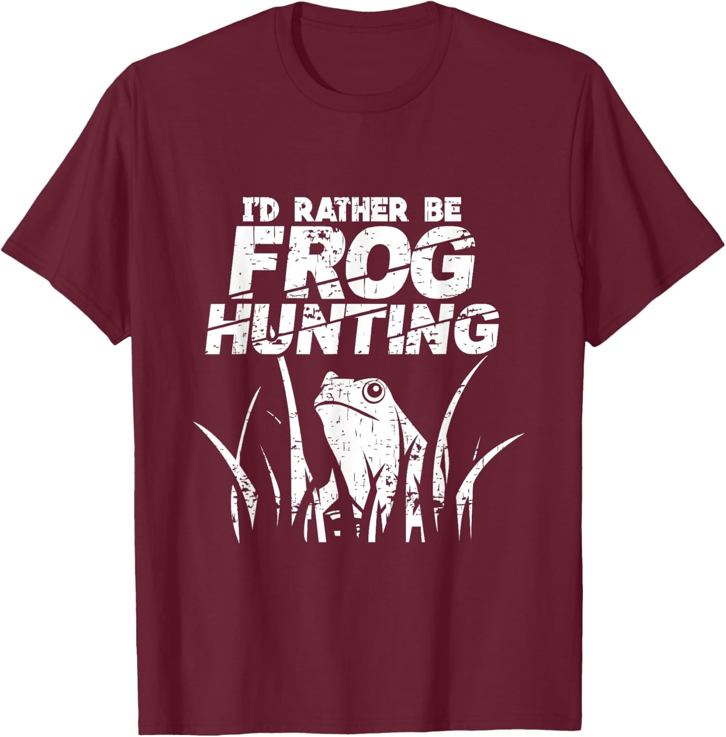 Frog Hunting T-Shirt - T-Shirt | Maroon