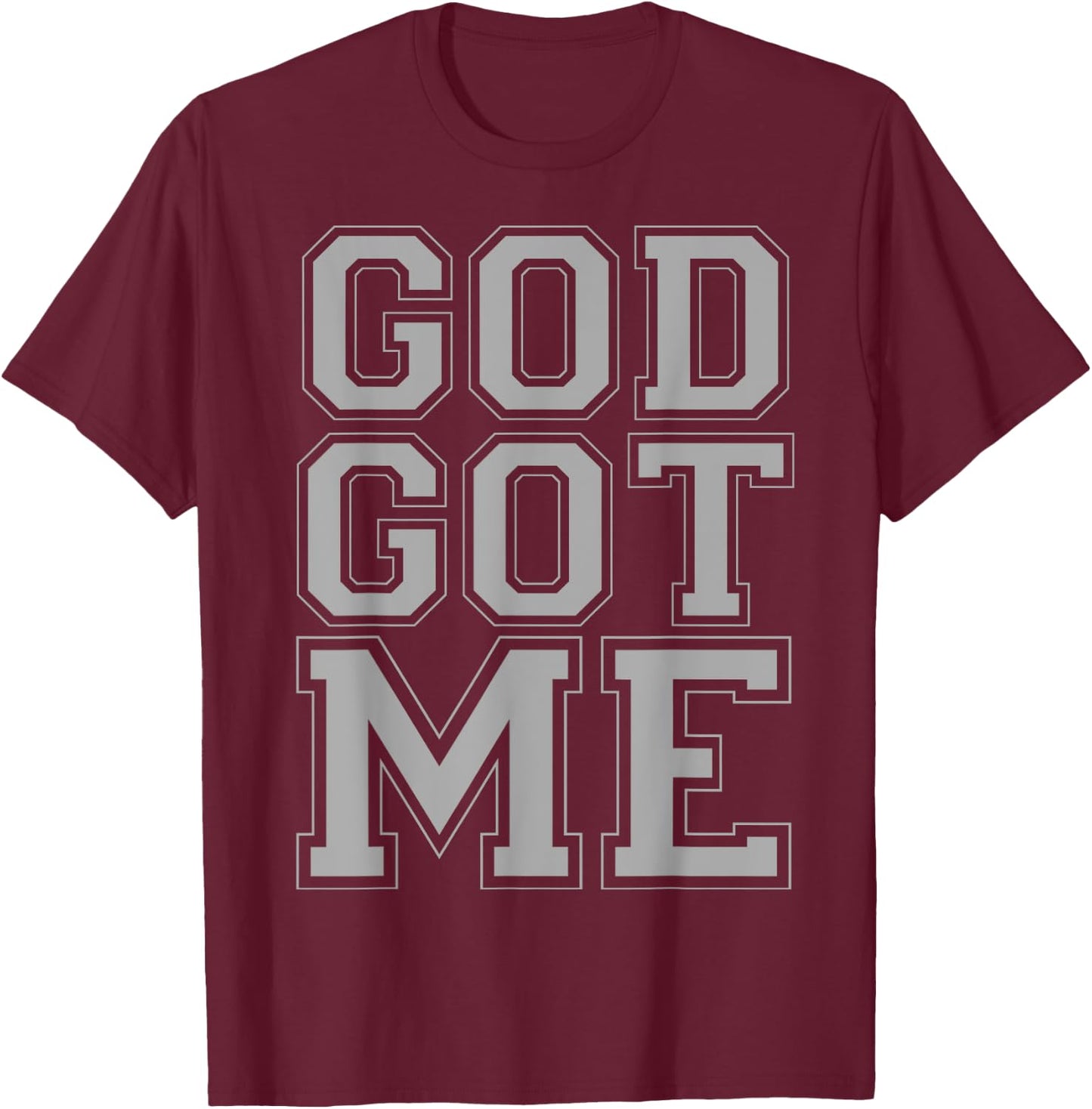 Christian T Shirts God Got Me (grey) T-Shirt - T-Shirt | Maroon