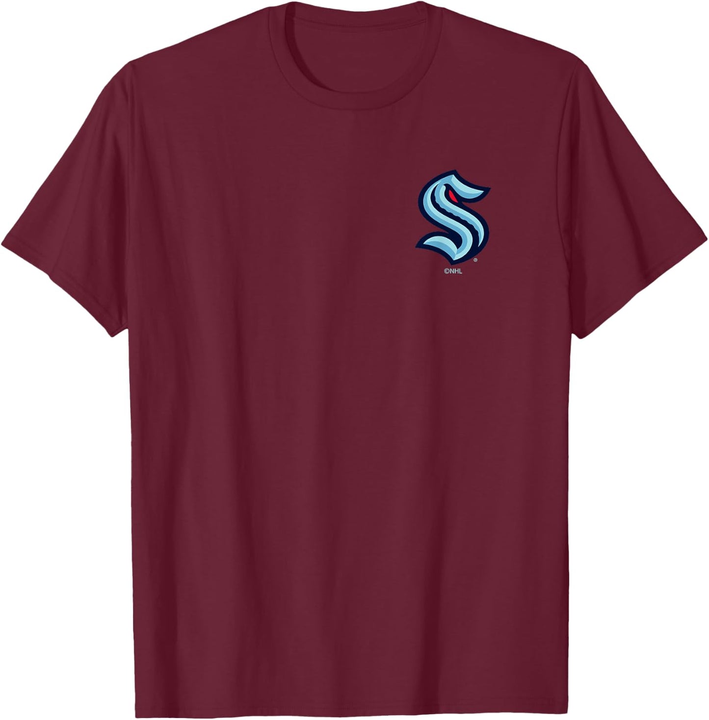 Seattle Kraken Support Black Officially Licensed T-Shirt - T-Shirt | Maroon