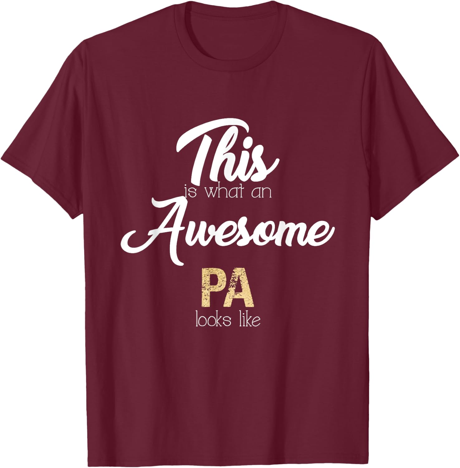 Awesome Pa Gift Grandfather from Granddaughter Grandson T-Shirt - T-Shirt | Maroon