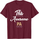 Awesome Pa Gift Grandfather from Granddaughter Grandson T-Shirt - T-Shirt | Maroon