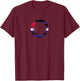 Scribble Circle Pride Flag Colors | Leather Pride T-Shirt - T-Shirt | Maroon