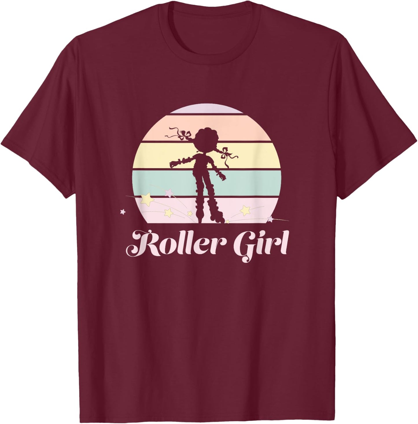 Funny Roller Girl Vintage Rollerblades Gift Roller Skating T-Shirt - T-Shirt | Maroon
