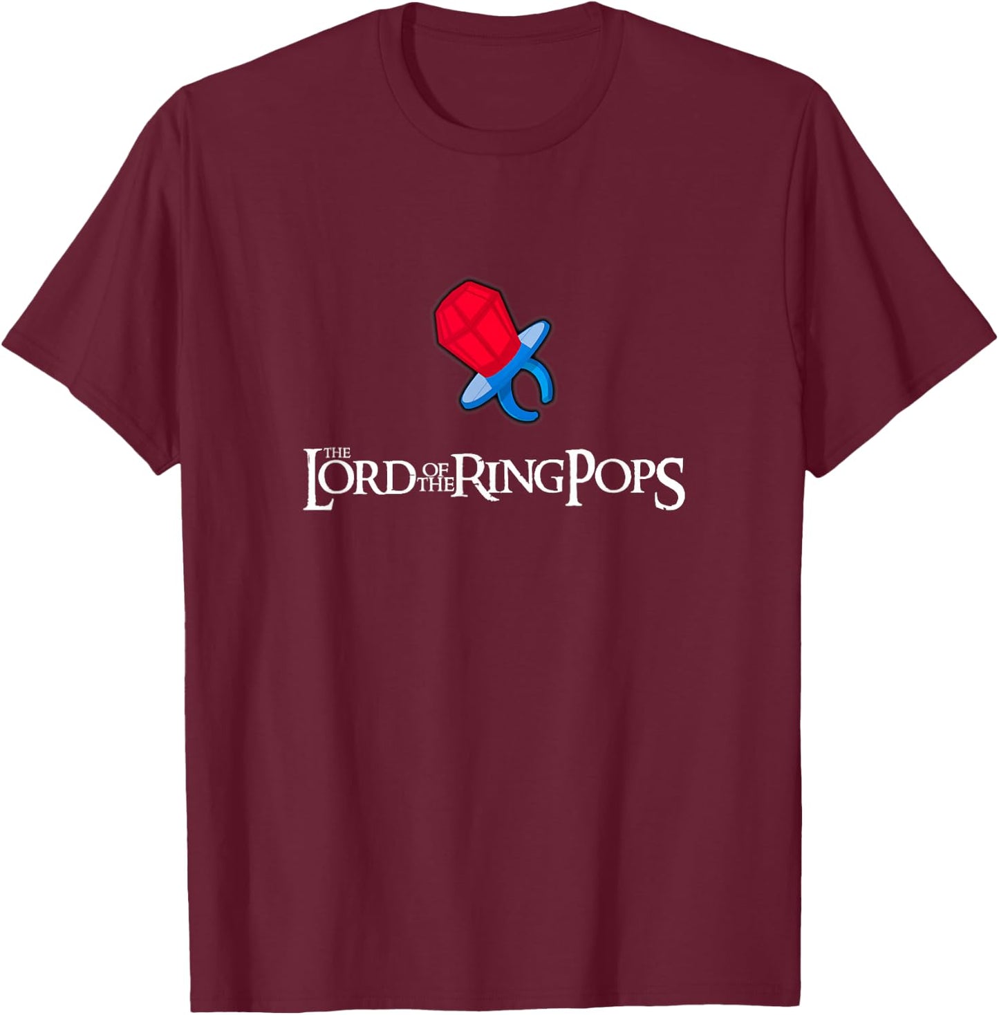 Candy Shirt. Funny Lord of the Ring Pops Design T-Shirt - T-Shirt | Maroon