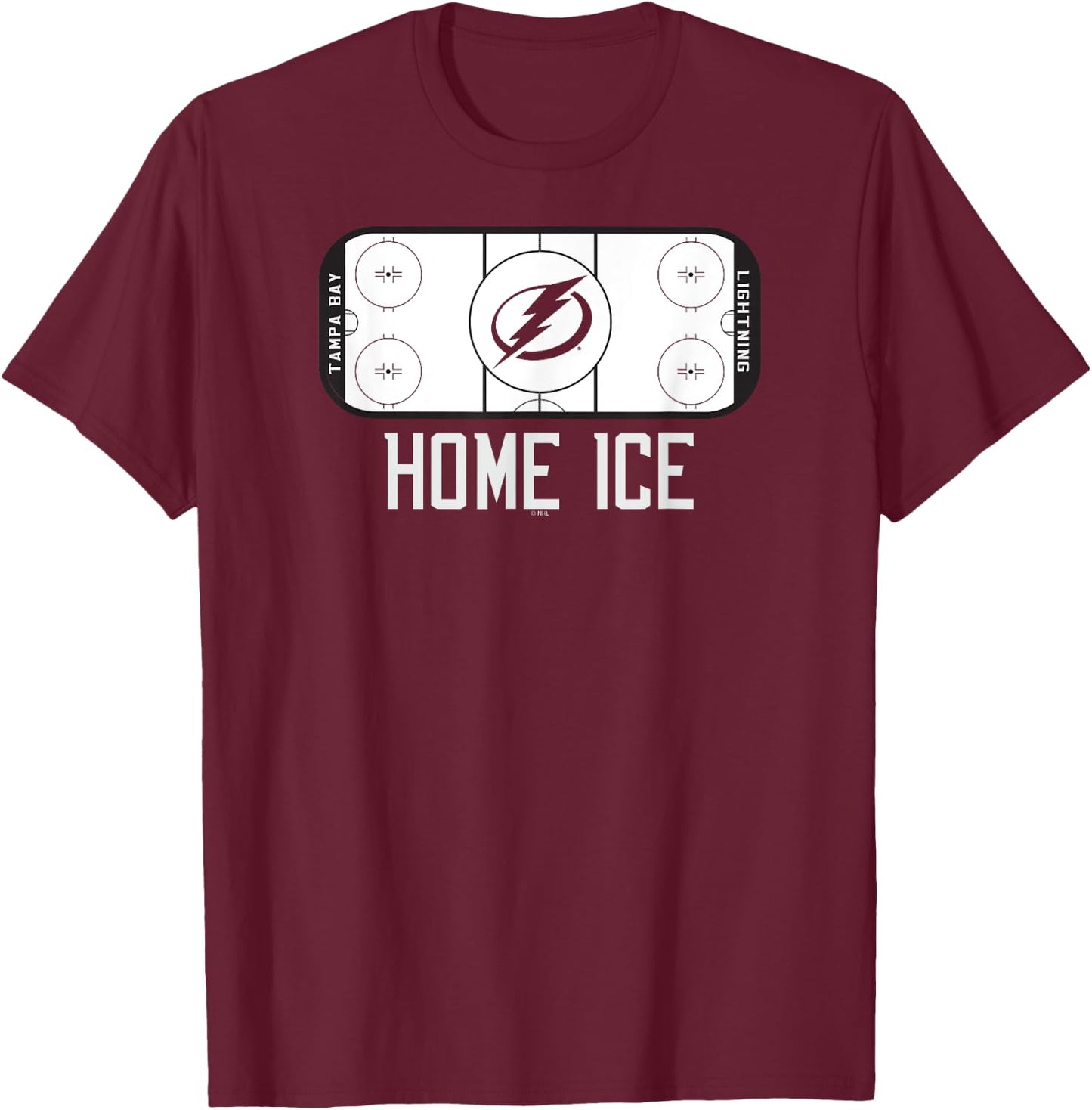 Tampa Bay Lightning Home Ice Blue Officially Licensed T-Shirt - T-Shirt | Maroon