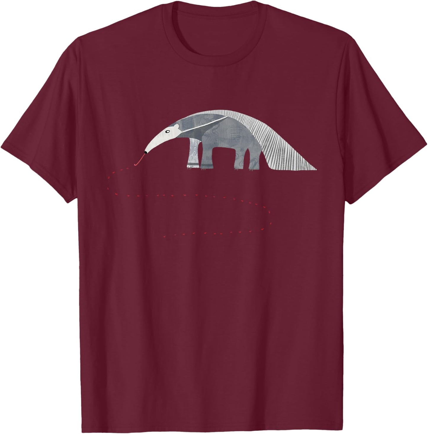 NicSquirrell Animals Giant Anteater - -Adults, Black, Small T-Shirt - T-Shirt | Maroon