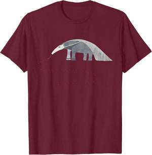 NicSquirrell Animals Giant Anteater - -Adults, Black, Small T-Shirt - T-Shirt | Maroon