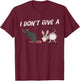 I Don't Give A Rats Ass Funny Novelty Mouse And Donkey T-Shirt - T-Shirt | Maroon