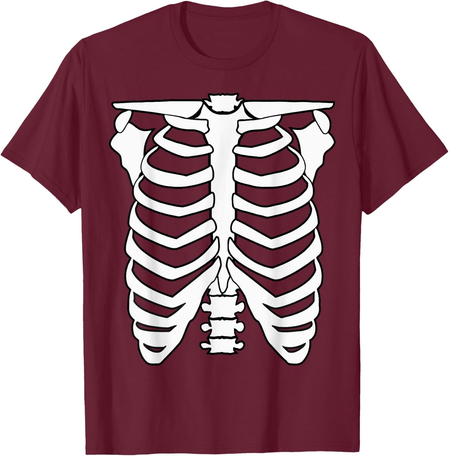 Halloween Skeleton Shirt T-Shirt - T-Shirt | Maroon