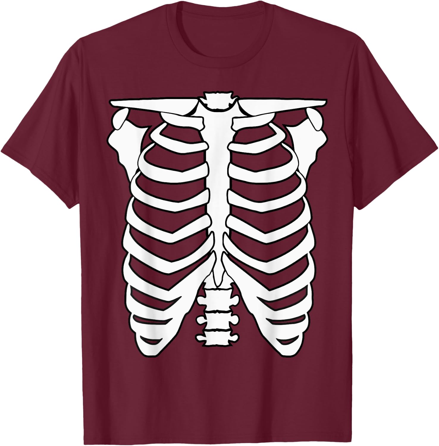 Halloween Skeleton Shirt T-Shirt - T-Shirt | Maroon