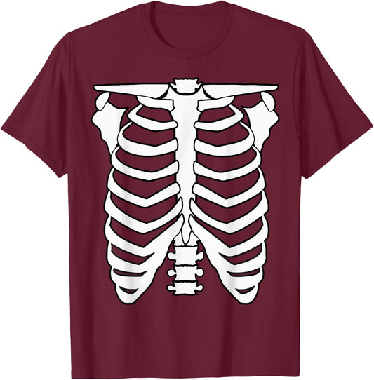 Halloween Skeleton Shirt T-Shirt - T-Shirt | Maroon