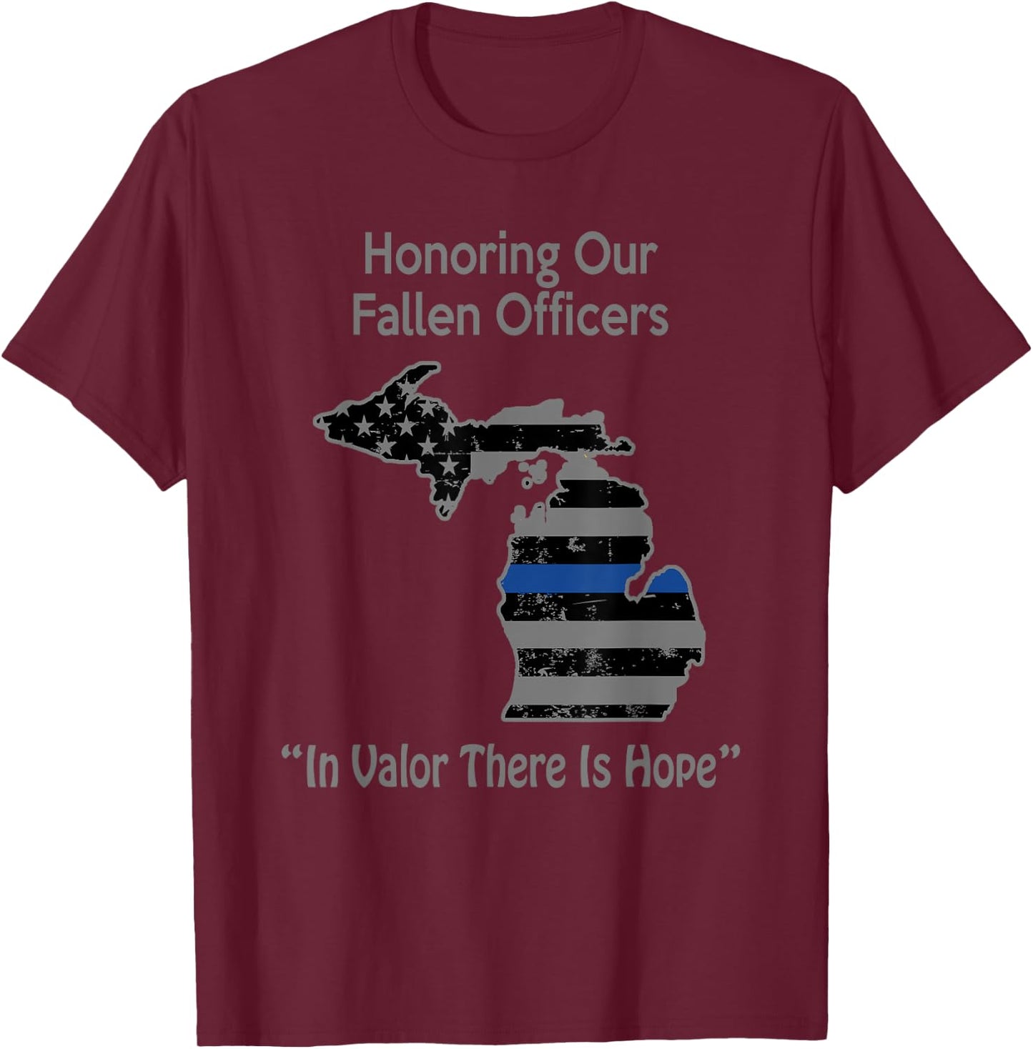 Michigan State Police Michigan State Police Shirt T-Shirt - T-Shirt | Maroon