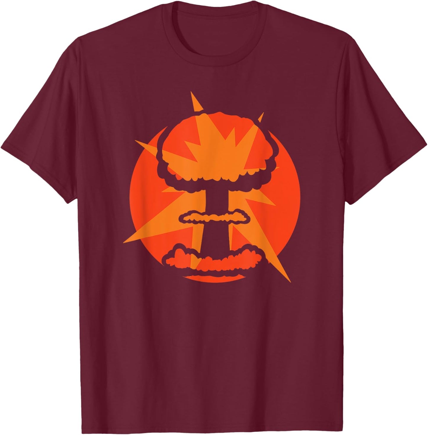 Nuclear Bomb Shirts Mushroom Clouds Retro War Blast T-Shirt - T-Shirt | Maroon