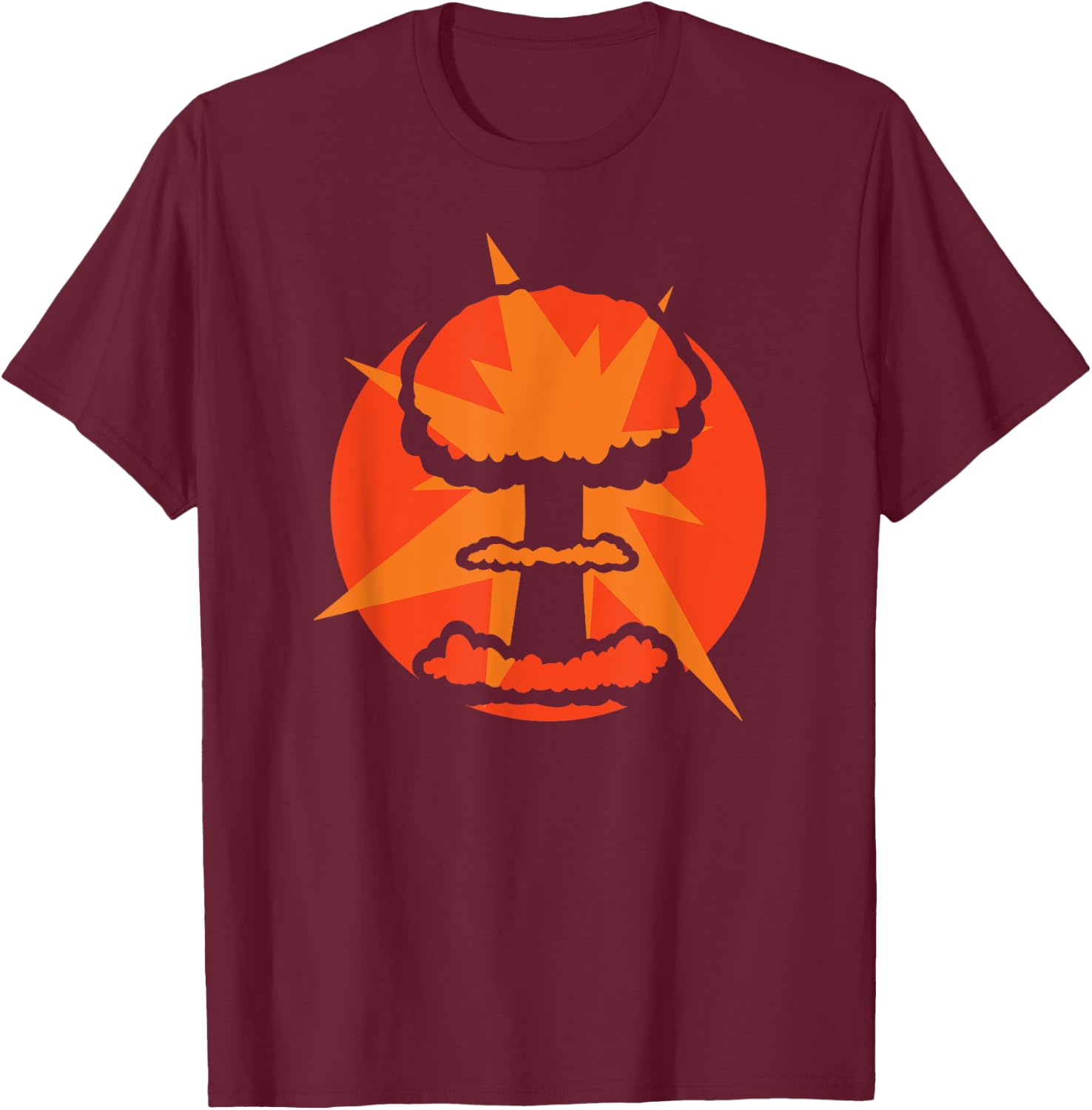 Nuclear Bomb Shirts Mushroom Clouds Retro War Blast T-Shirt - T-Shirt | Maroon