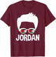Jordan Boy Silhouette Jordanian Man Pride T-Shirt - T-Shirt | Maroon