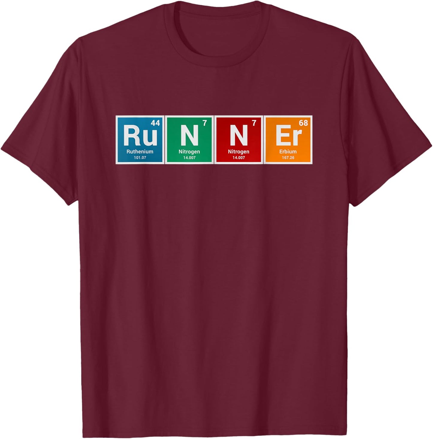 Runners Periodic Table Runner Men & Women Gifts T-Shirt - T-Shirt | Maroon