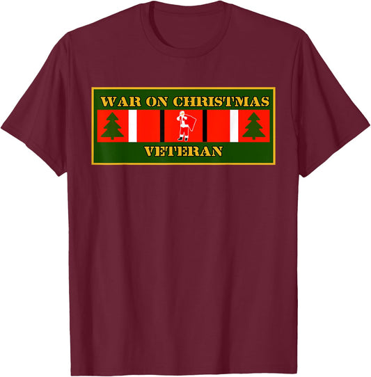 War on Christmas Veteran T-Shirt - T-Shirt | Maroon