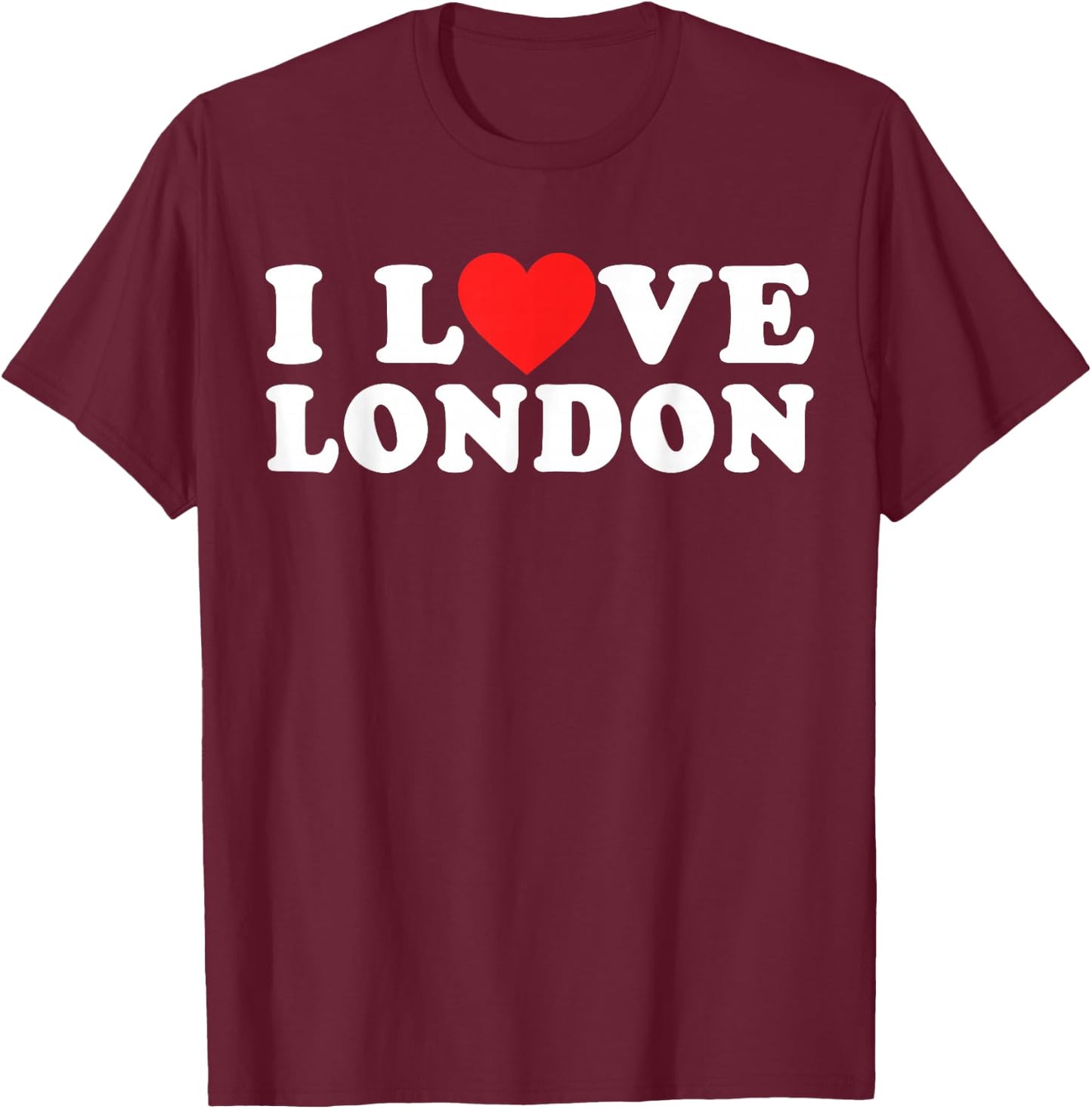 I Love London T-Shirt - T-Shirt | Maroon