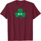 Boston, MA 617 Area Code Shamrock Vintage T-Shirt - T-Shirt | Maroon